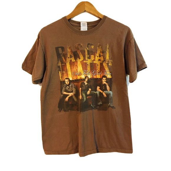 Rascal Flatts Still Feels Good Tour T Shirt Men's Medium Brown not cd - Picture 1 of 6